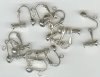 5 Pairs of Nickel Tone Screw On Earring with Loop